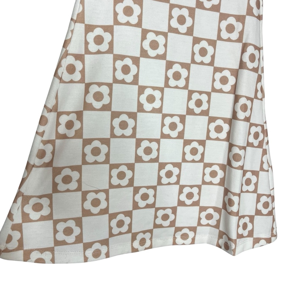 Princess Polly Cream and Brown Boot Cut Flare Pants Size 4 - Picture 2 of 7